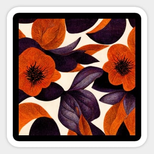 Vintage looking wallpaper with rich colors of purple and orange. Sticker